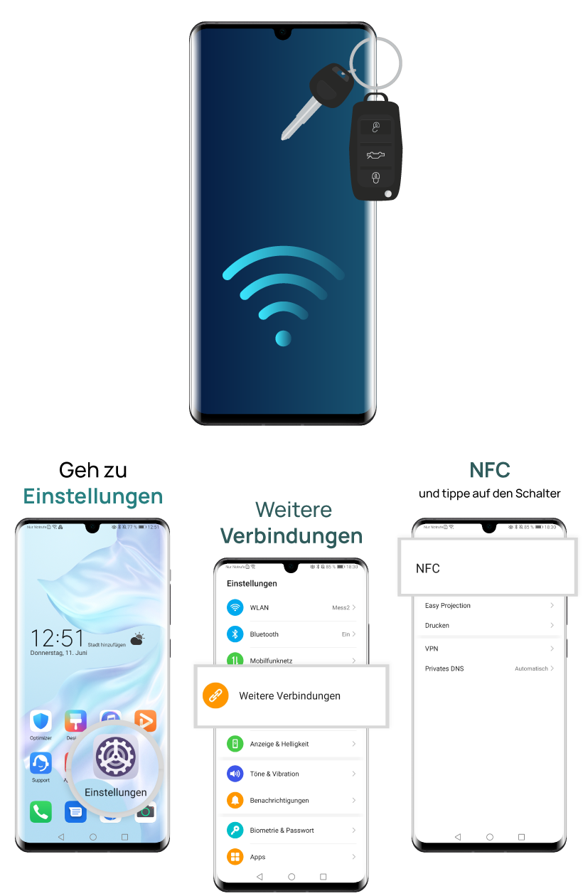 Huawei hat sich mit BYD zusammengetan, um die NFC-Autoschlüsselfunktion für  Mobiltelefone zu realisieren