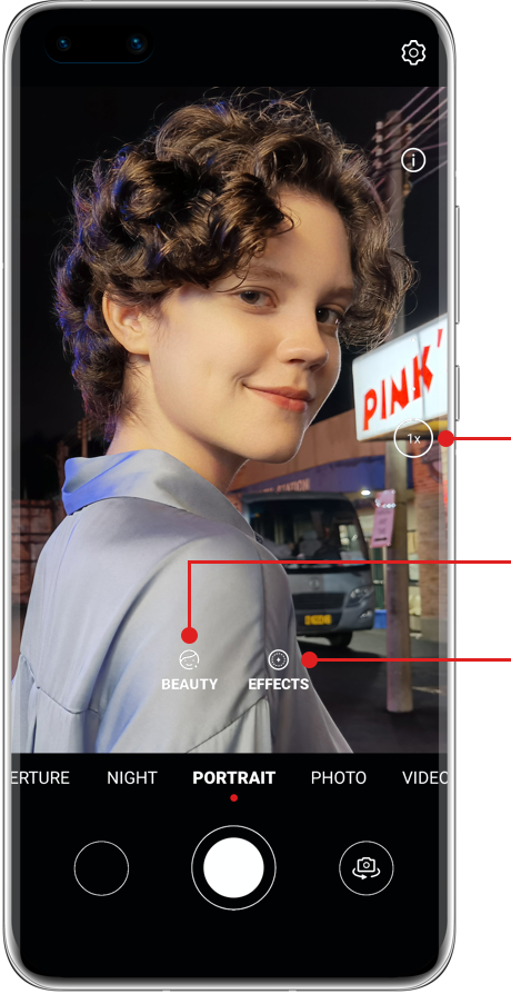 huawei camera beauty mode