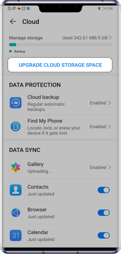 upgrade cloud storage huawei