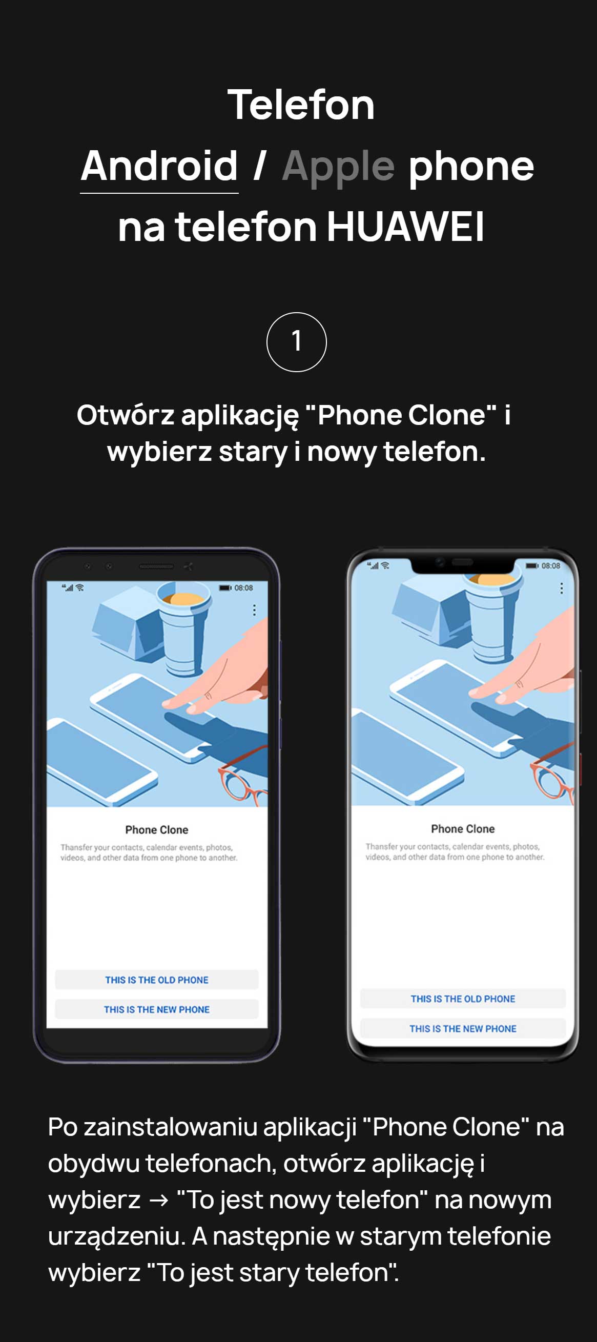 Prosta zmiana telefonu na nowy, przenie? dane z Phone Clone