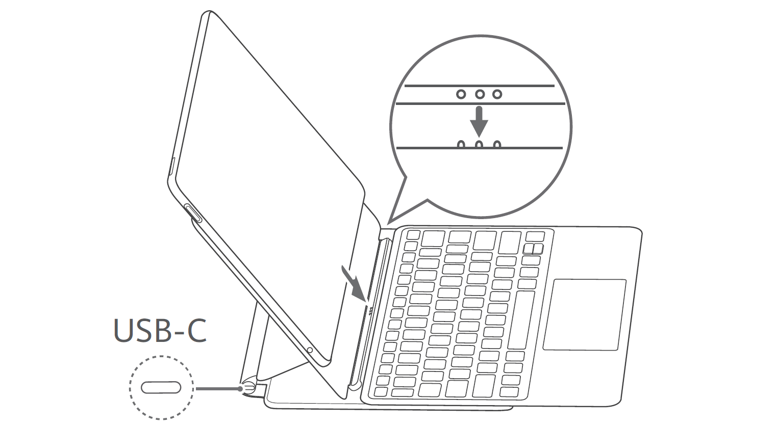 Зарядка ноутбука-трансформера с помощью клавиатуры HUAWEI Glide Keyboard |  HUAWEI поддержка Беларусь