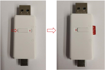 How to insert a NM card into a 2-in-1 card reader