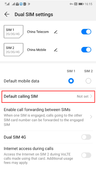I Can T Make Calls Via Android Auto When Two Sim Cards Are Inserted Huawei Support Global