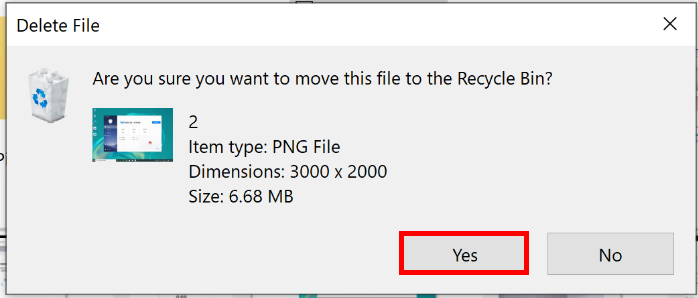 I do not want to see the confirmation dialog box after I delete a