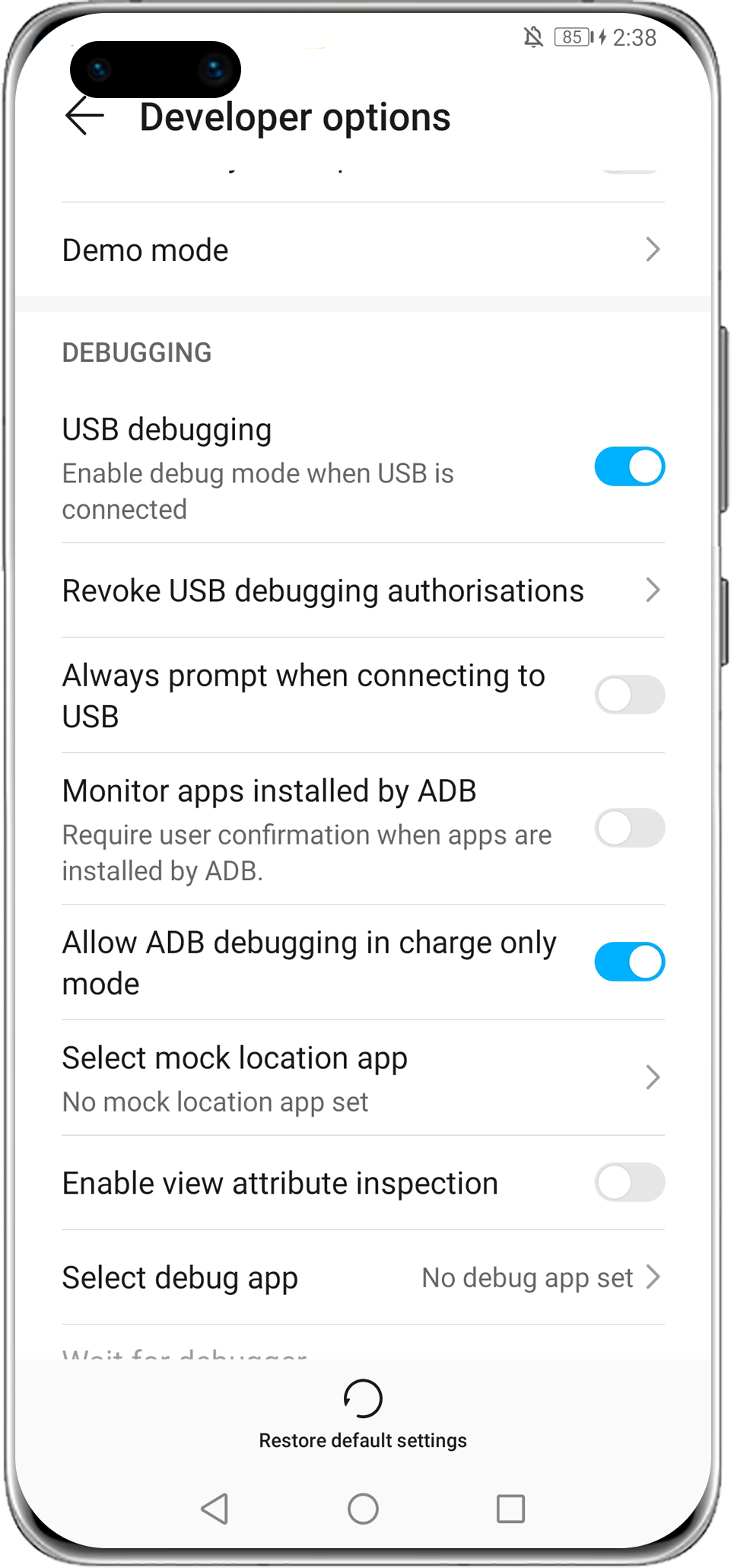 solidaritet overvåge labyrint Unable to enable USB debugging when my HUAWEI phone is connected to a  computer using a USB cable | HUAWEI Support Global