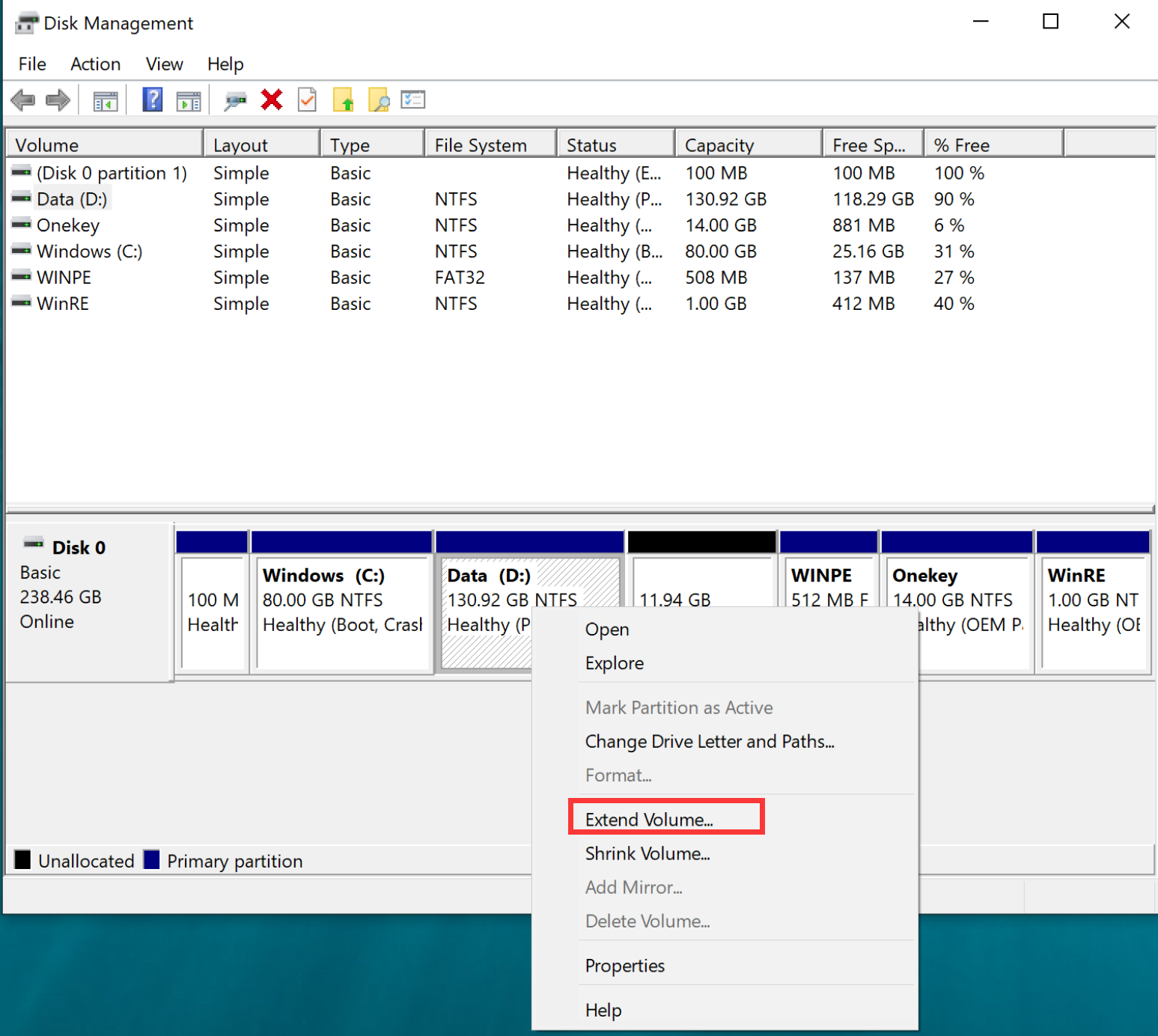 how to delete unallocated partition in windows 10
