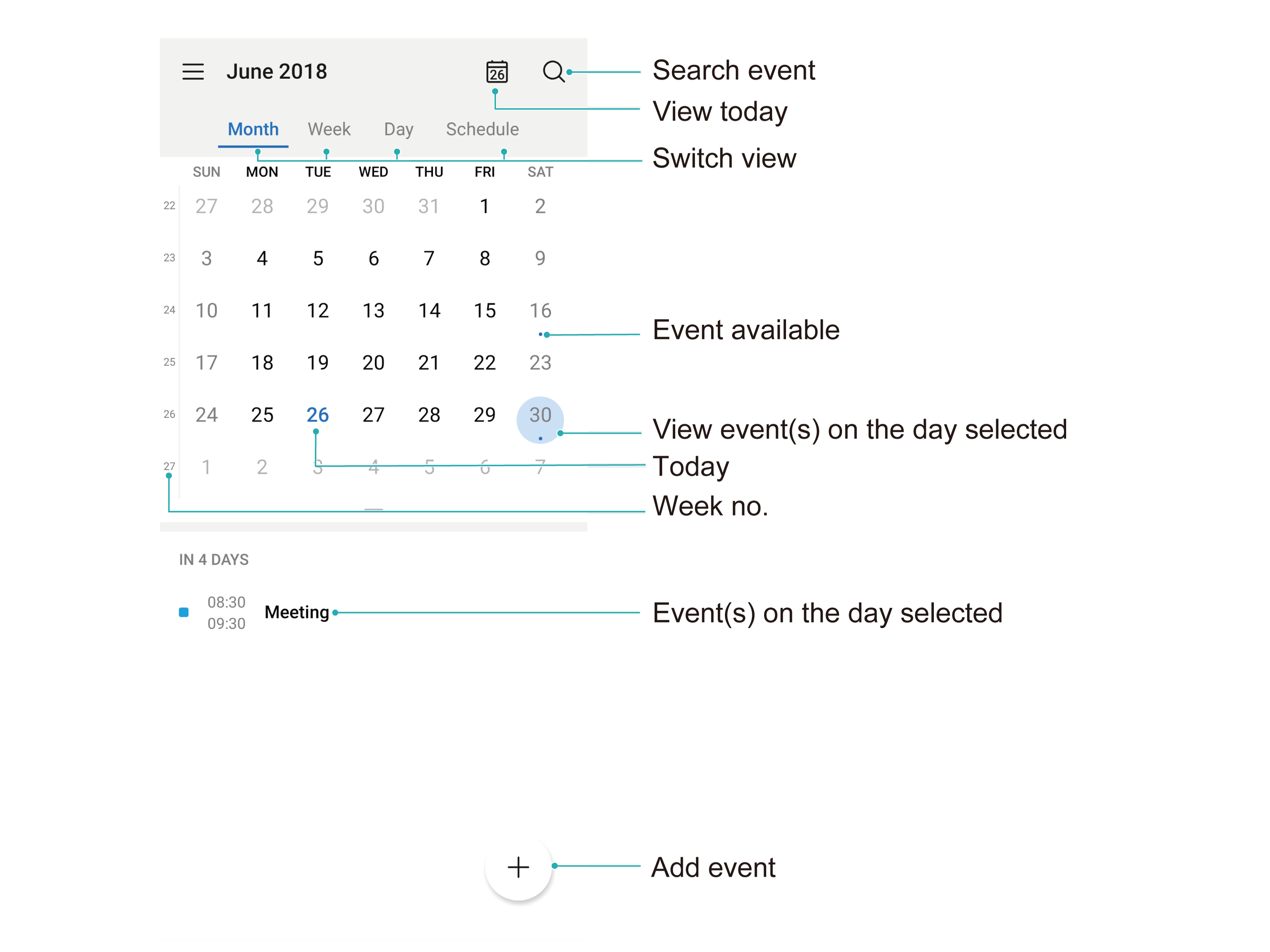 Use Calendar To Manage My Schedule How To Use Calendar To Manage My Schedule How To Create An Event Huawei Support Lebanon