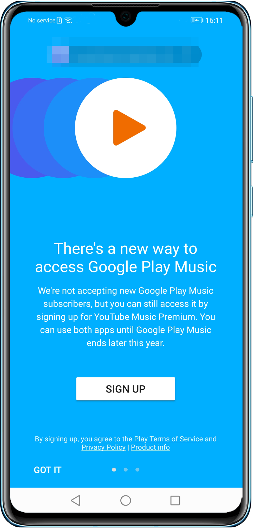 google play music cannot be used