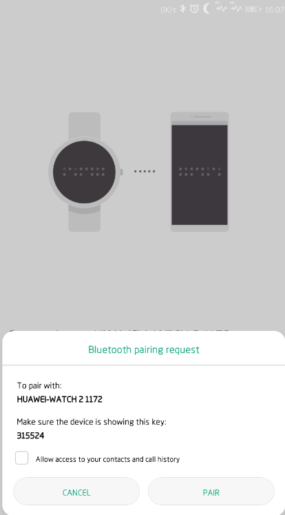 Huawei watch clearance 2 pairing