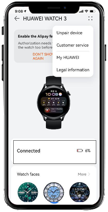 Huawei watch store gt text messages