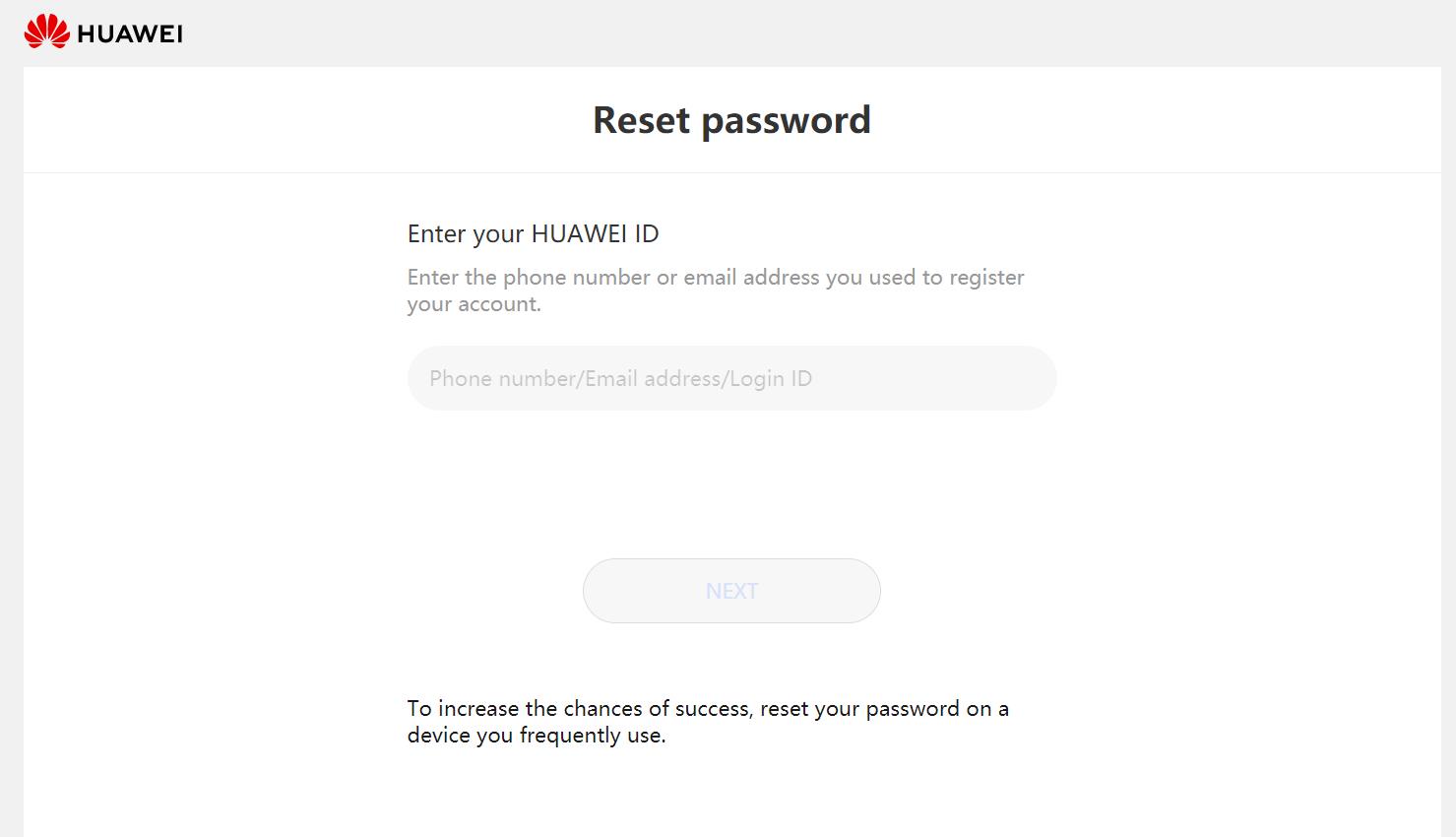 Huawei password
