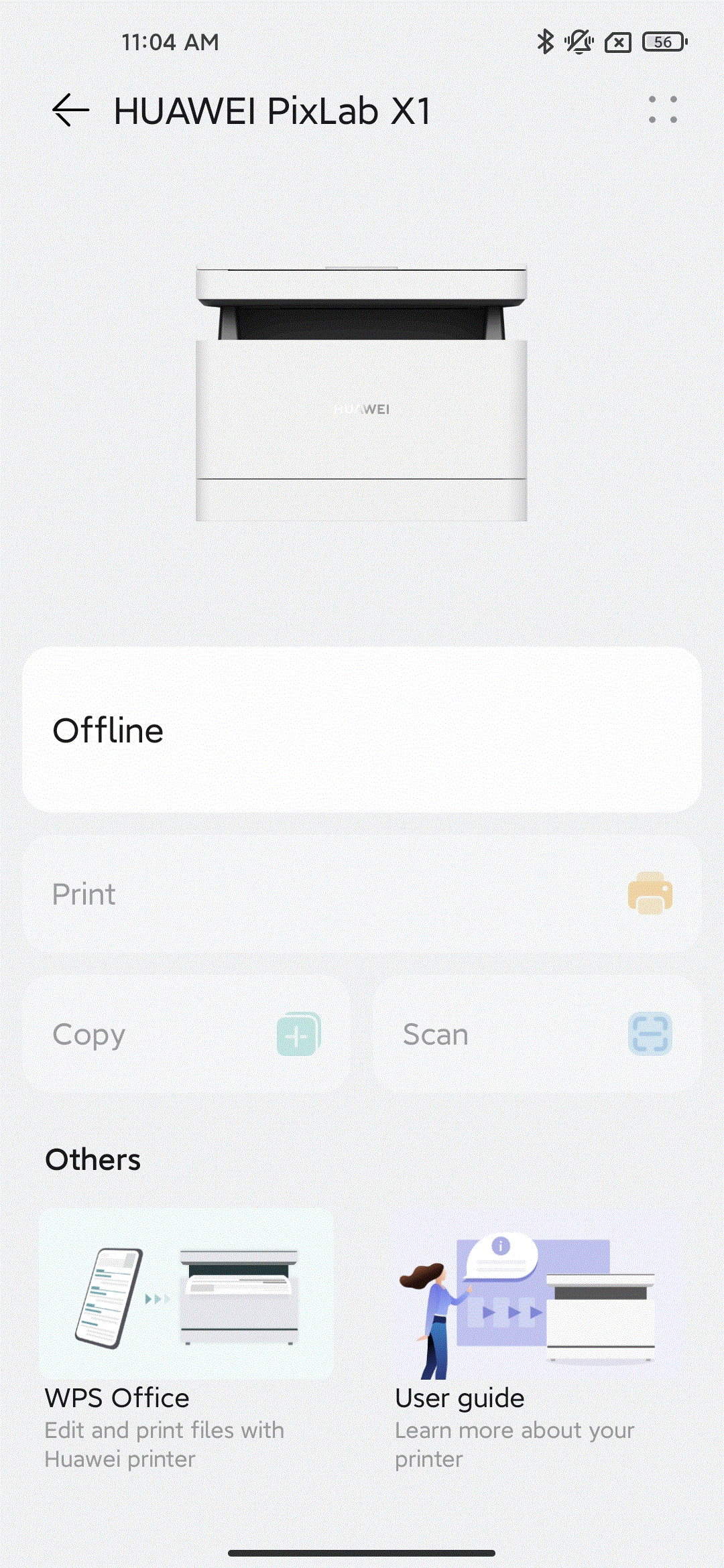 При использовании телефона стороннего производителя принтер отображается в  режиме офлайн в приложении AI Life | HUAWEI поддержка Казахстан